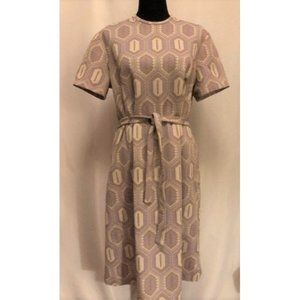 vintage '60s shift dress with belt, size 14